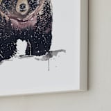 "Nature Bear" - Art Print in Brown by Kelsey McNatt - Frame Close-up