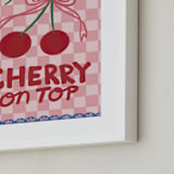 "Piccole Gioie 4" - Art Print in Cherry Blossom by Jenna Holcomb - Frame Close-up