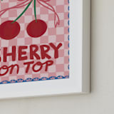 "Piccole Gioie 4" - Art Print in Cherry Blossom by Jenna Holcomb - Frame Close-up