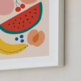 "Fruit Bowl" - Art Print in Peach by Vera Lim - Frame Close-up
