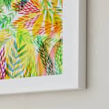 "Tropical" - Art Print in Sunny yellow by Alexandra Dzh - Frame Close-up