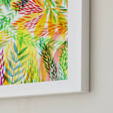 "Tropical" - Art Print in Sunny yellow by Alexandra Dzh - Frame Close-up