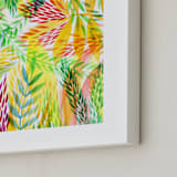 "Tropical" - Art Print in Sunny yellow by Alexandra Dzh - Frame Close-up