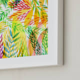 "Tropical" - Art Print in Sunny yellow by Alexandra Dzh - Frame Close-up