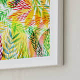 "Tropical" - Art Print in Sunny yellow by Alexandra Dzh - Frame Close-up
