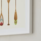 "Let's Get Paddles" - Art Print in Wood by SUWACHI - Frame Close-up
