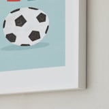 "Goooooaaaall!!!" - Art Print in Aqua by merry mack creative - Frame Close-up