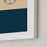 "3 Season Sport | Soccer" - Art Print in Navy by pacifica project - Frame Close-up