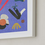 "at the bottom of the ocean" - Art Print in Deep Blue by Sumak Studio - Frame Close-up