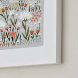 "Unicorn Garden" - Art Print in ash by Hannah Williams - Frame Close-up