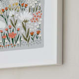 "Unicorn Garden" - Art Print in ash by Hannah Williams - Frame Close-up