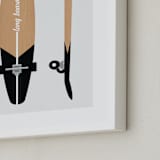 "Long Board" - Art Print in Black by Itsy Belle Studio - Frame Close-up