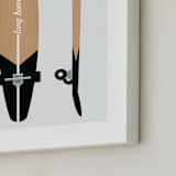 "Long Board" - Art Print in Black by Itsy Belle Studio - Frame Close-up