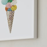"Ice Cream" - Art Print in Pink by Aiko Poole - Frame Close-up