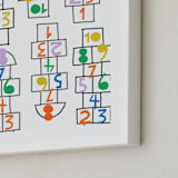"Fun & Games II" - Art Print in Multi by Ampersand Design Studio - Frame Close-up