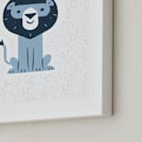 "mr LION" - Art Print in Raindrop by Bob Daly - Frame Close-up