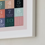 "1, 2 , 3, Oh I See! Count Along Numbers" - Art Print in Rainbow Sorbet by Karyna Amador Design - Frame Close-up