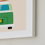 "Adventure Bus" - Art Print in Summer by Kamala Nahas - Frame Close-up