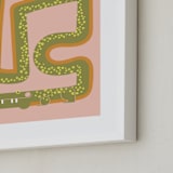"Twisty Alligator" - Art Print in Moss by Ampersand Design Studio - Frame Close-up