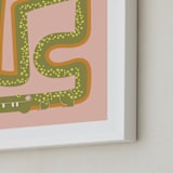 "Twisty Alligator" - Art Print in Moss by Ampersand Design Studio - Frame Close-up