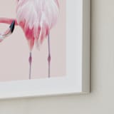 "PINK 2" - Art Print in Flamingo Pink by Rega - Frame Close-up