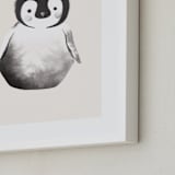 "baby penguin" - Art Print in Beige by Vivian Yiwing - Frame Close-up