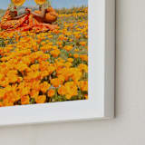 "Poppy Sisters" - Art Print in Poppy by Theresa Bear - Frame Close-up