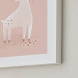 "Little Deer" - Art Print in Blush by Lori Wemple - Frame Close-up