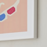 "3-D glasses" - Art Print in Retro Pink by Elliot Stokes - Frame Close-up