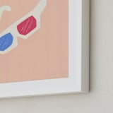 "3-D glasses" - Art Print in Retro Pink by Elliot Stokes - Frame Close-up