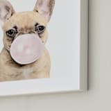 "Bubblegum animals" - Art Print in white by Maja Cunningham - Frame Close-up