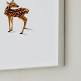 "A Deer Friend" - Art Print in White Tail by Andrew McClintock - Frame Close-up
