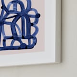 "Cloud Knots" - Art Print in Navy by Carol Barber - Frame Close-up