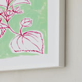 "Lush Botanical Gallery IV" - Art Print in Mint Ice Cream by Lise Gulassa - Frame Close-up