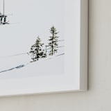 "skier" - Art Print in freestyle blue by Alicia Abla - Frame Close-up