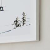 "skier" - Art Print in freestyle blue by Alicia Abla - Frame Close-up
