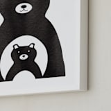 "Mama and Me" - Art Print in Coal by Lehan Veenker - Frame Close-up