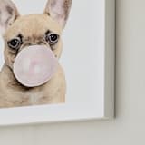 "Bubblegum animals" - Art Print in white by Maja Cunningham - Frame Close-up