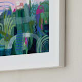 "Feel So Fine" - Art Print in Emerald Green by Sarina Diakos - Frame Close-up