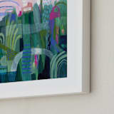 "Feel So Fine" - Art Print in Emerald Green by Sarina Diakos - Frame Close-up