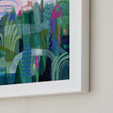 "Feel So Fine" - Art Print in Emerald Green by Sarina Diakos - Frame Close-up