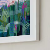 "Feel So Fine" - Art Print in Emerald Green by Sarina Diakos - Frame Close-up