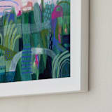 "Feel So Fine" - Art Print in Emerald Green by Sarina Diakos - Frame Close-up