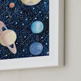 "Solar System" - Art Print in Deep Space by Alexandra Dzh - Frame Close-up
