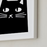 "Sour Puss" - Art Print in Midnight by Sequana Studio - Frame Close-up