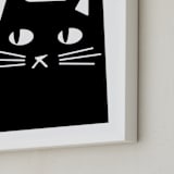 "Sour Puss" - Art Print in Midnight by Sequana Studio - Frame Close-up