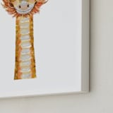 "Baby Animal Dragon" - Art Print in Golden Sun by Cass Loh - Frame Close-up