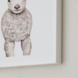 "Baby Animal Sheep" - Art Print in Cotton by Cass Loh - Frame Close-up