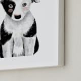 "Baby Animal Dog" - Art Print in blackjack by Cass Loh - Frame Close-up