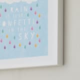 "confetti rain drops" - Art Print in Sky Blue by Mandy Rider - Frame Close-up